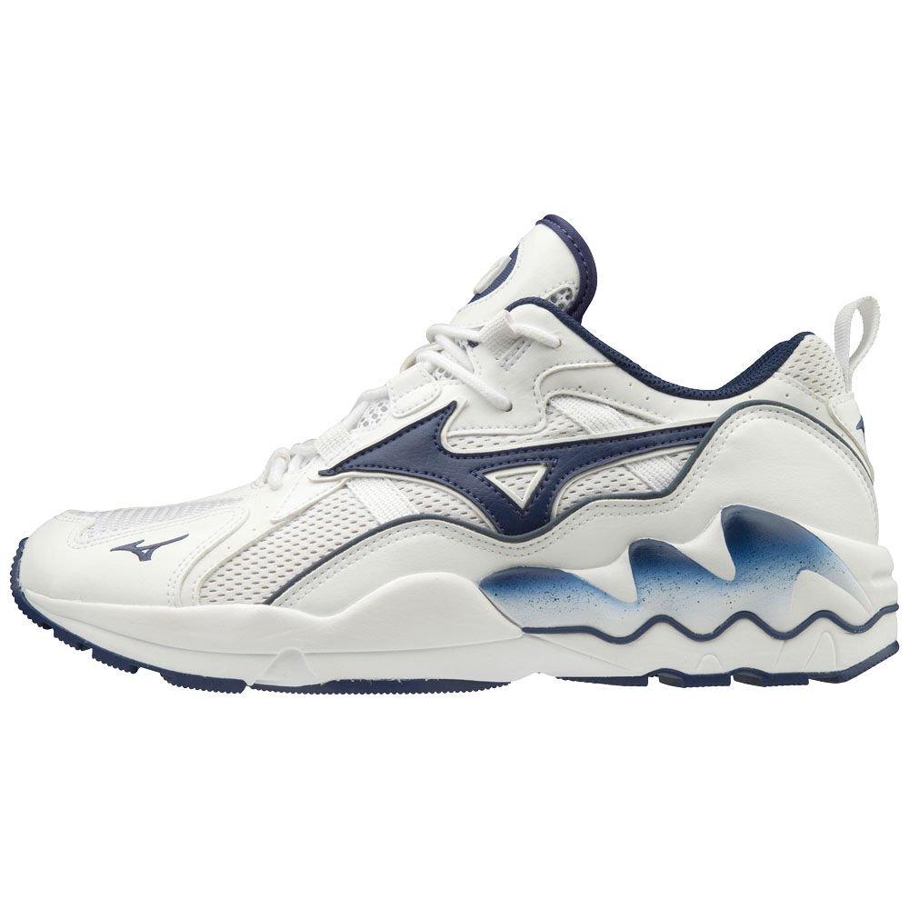 Mizuno Men's Sneakers White/Blue WAVE RIDER 1 Shoes - D1GA192714